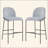 Indoor Metal Upholstered Barstool, Antique Bronze Finish Frame, Set Of 2-1254367990