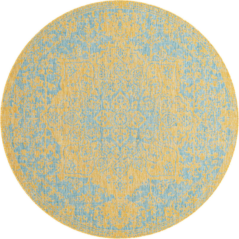 Jill Zarin Dubai Indoor/Outdoor Rug, Round 6'7"