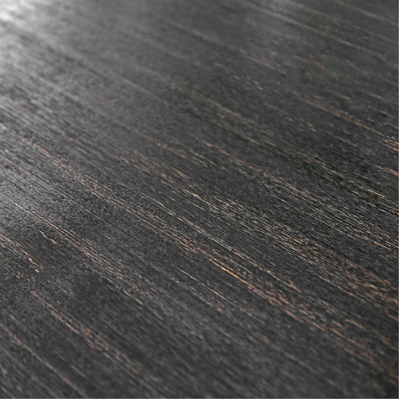 Table de comptoir noire antique - Design rustique, cadre en bois massif noir classique