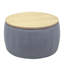 Repose-pieds rond à rangement avec plateau amovible, multifonctionnel pour l'assise et le rangement, aucun assemblage requis-1438693219