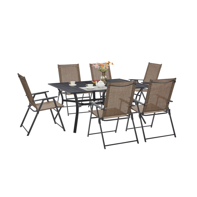 Ensemble de salle à manger rectangulaire pour 6 personnes 38 po Reanna, Brun, H 28 po x l 60 po x P 38 po