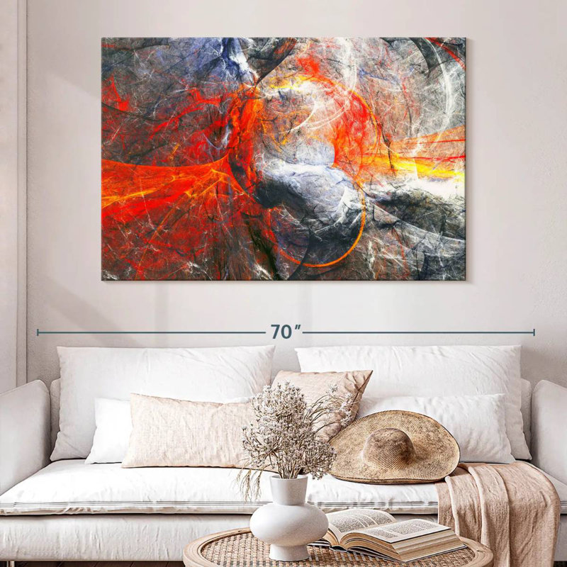 Avery Abstract Lava Burst, 34" H x 51" W