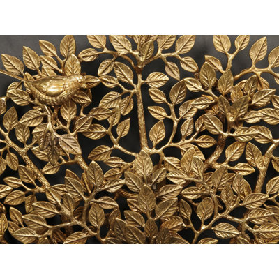28" Handcrafted Brass Bodhi Tree Wall Art – Sacred "Tree of Life" Metal Sculpture