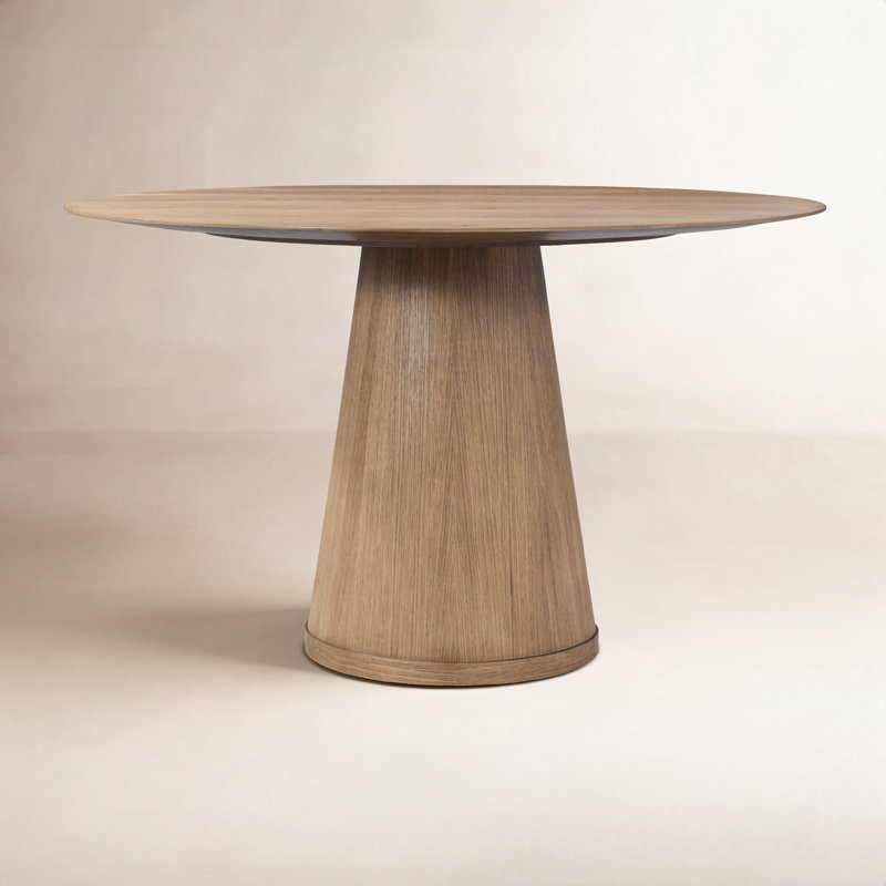Madrid/WRC Dining Table, Natural, 30" H x 45.28" L x 45.28" W