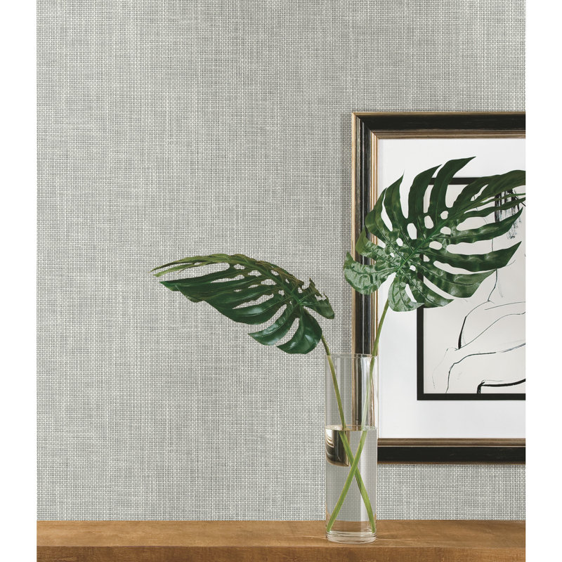 Papier peint à rayures Reed, Taupe