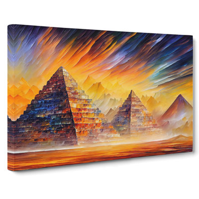 Pyramids Shimmering - Wrapped Canvas