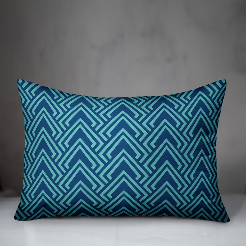 Diamond Pattern Outdoor Lumbar Pillow