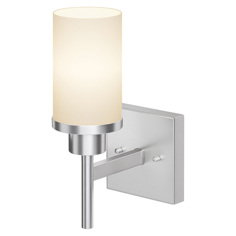 Éclairage pour salle de bain 1 lumière, Nickel brossé