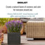 HORTICO Ribbed Light Concrete Square Planter-39265465-39265468