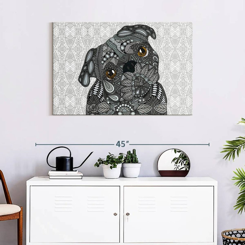 Brampt Black Pug, 24" H x 36" W