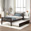 Lit plateforme simple avec lit gigogne - Tête / pied de lit et sans sommier-611711752