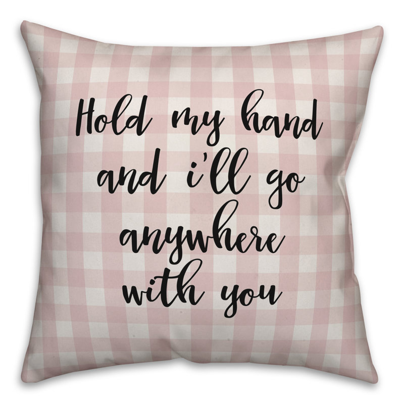 Plaid Throw Pillow, Throw Pillow, Pink/Black