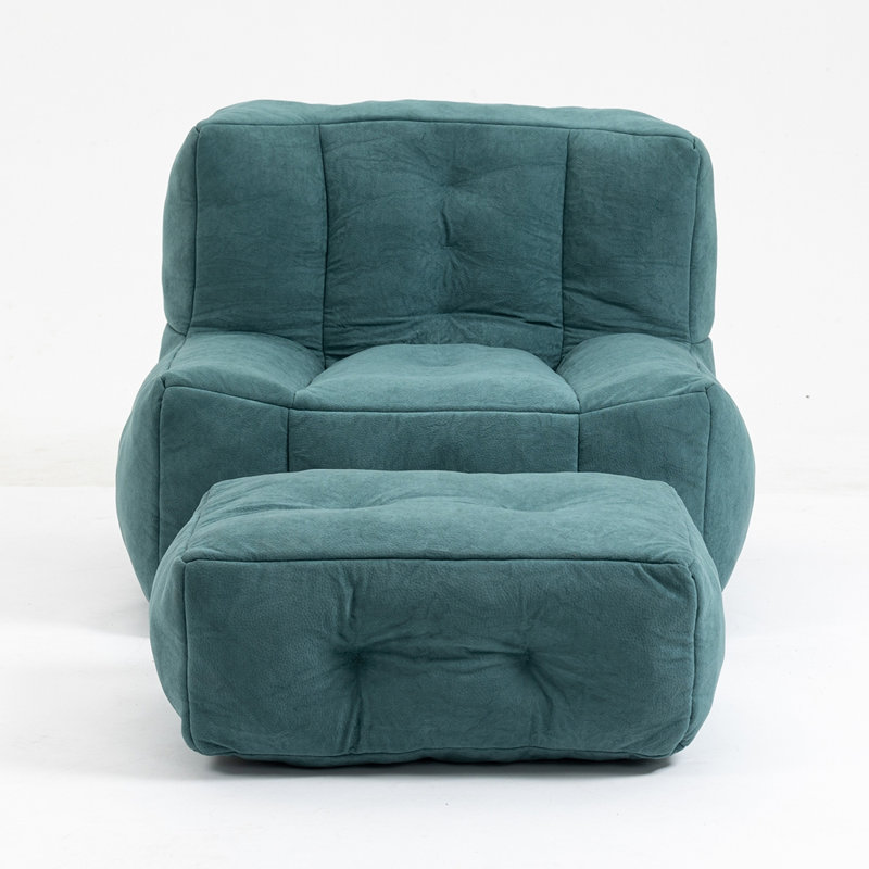 Dining Chairs Velvet Bean Bag, Green Velvet