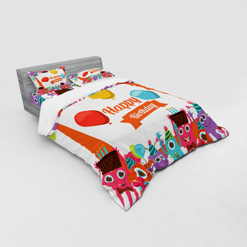 Ensemble de housse de couette en microfibre moderne et contemporain, Housse de couette grand + 3 pièces supplémentair