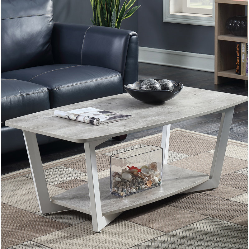 Raimonds Coffee Table, Gray and White