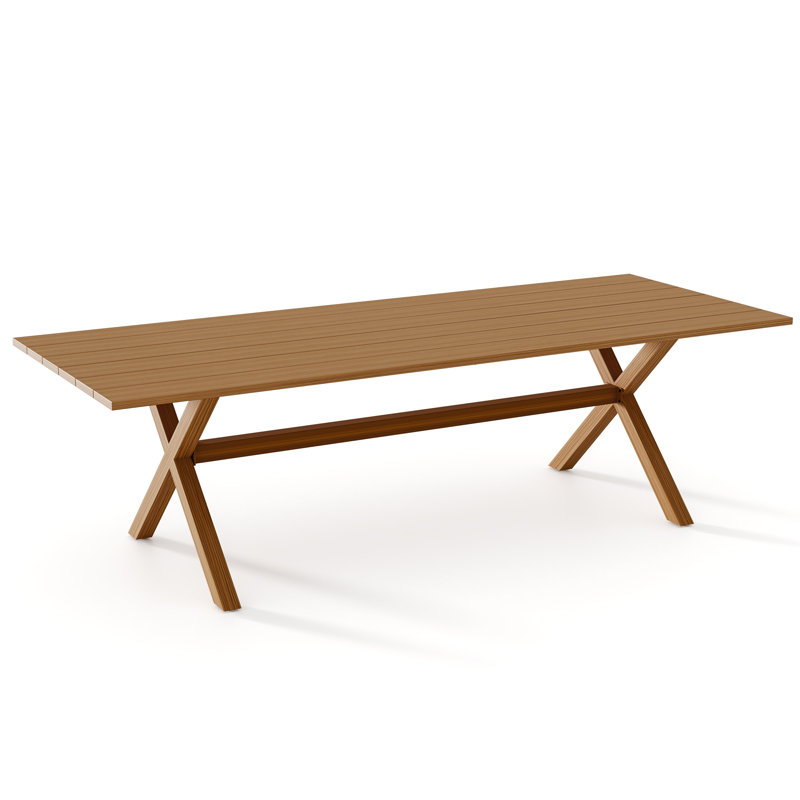 Rectangular Outdoor Dining Table - 249.9 cm W 98.3 cm D, Yellow