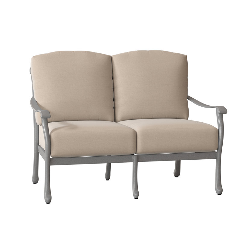 Casa Outdoor 2 - Seat Loveseat, Pewter, Canvas Bird's Eye Sunbrella® Canvas