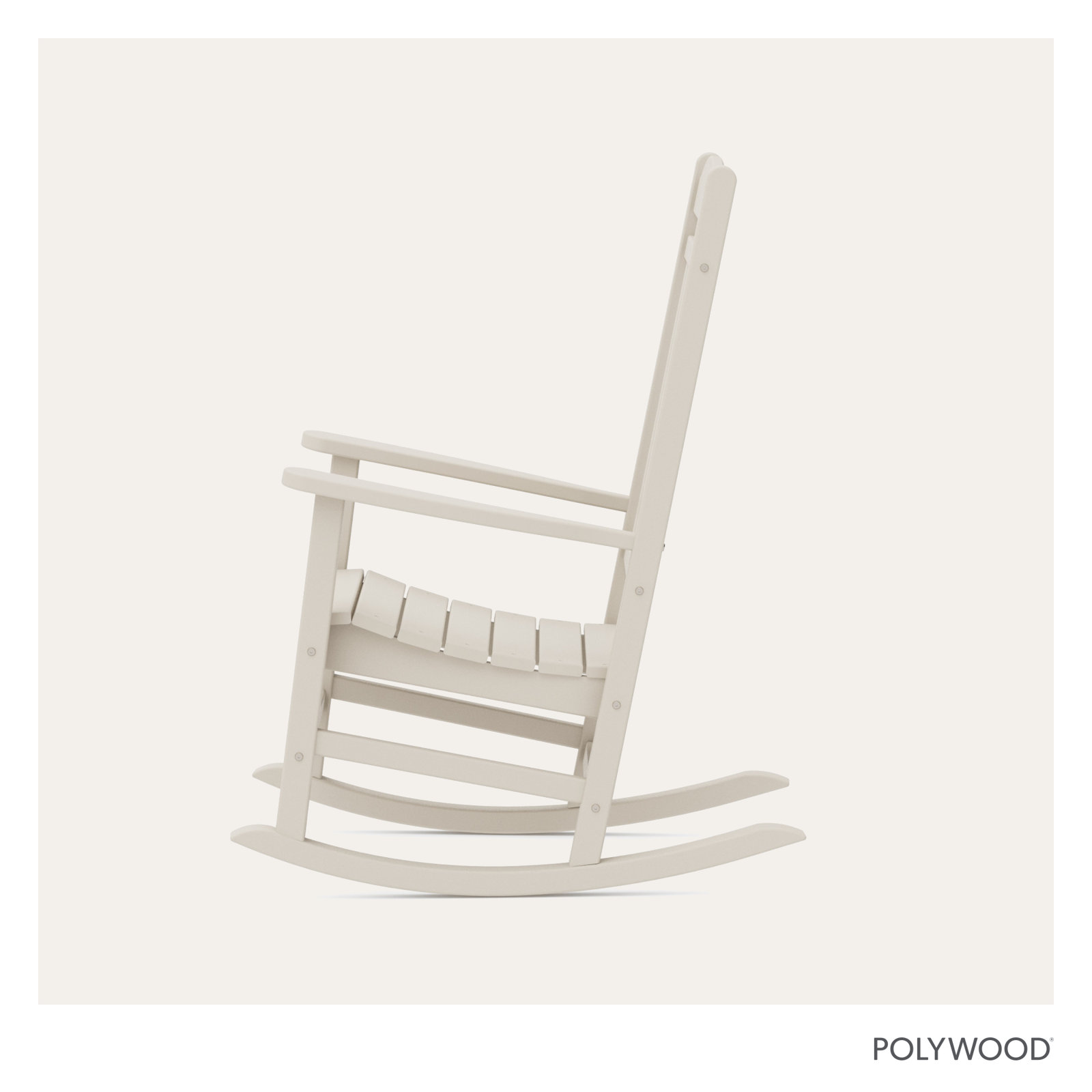 POLYWOOD® Rocker Patio Rocking Chair, Sand