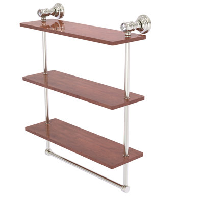 Étagère murale en bois massif 3 pièces Freyja