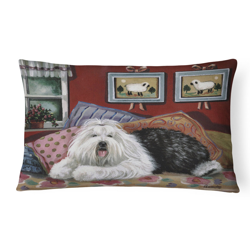  Housse et insert de coussin d'extérieur pour l'extérieur, Berger anglais « Sweet Dreams »