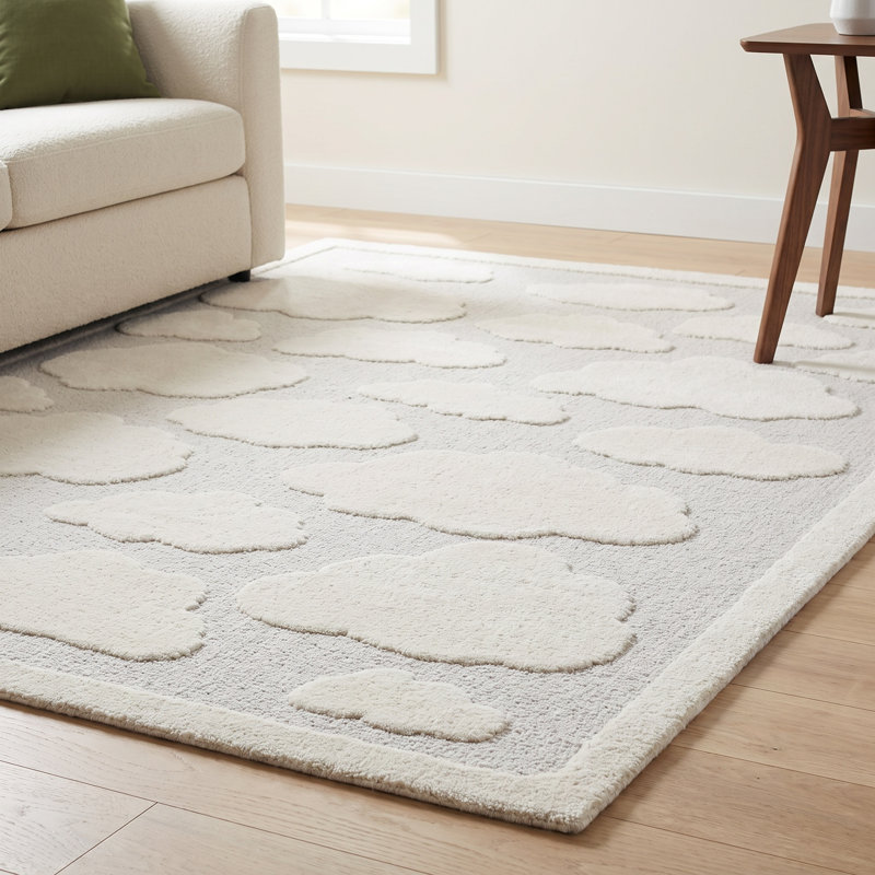 Tapis crème / gris Achilles, Rectangle 5 pi 3 po x 7 pi