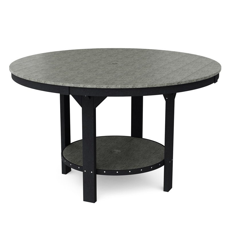 Heritage 7-Piece 60" Pub Counter Set, Dark Gray/Black