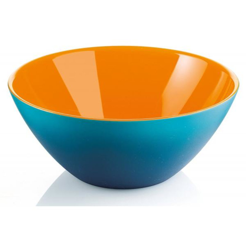 Bol de service my fusion, H 3,3 po x l 7,9 po x P 7,9 po, Bleu/orange