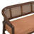 Solenne Mid-Century Modern Solid Wood & Cane Upholstered Loveseat with Curved Frame-124279737