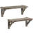 Abedin 2 Piece Fir Bracket Shelf