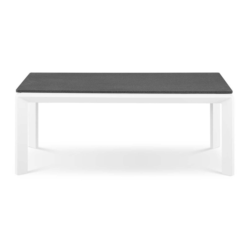 Table basse d'extérieur en aluminium Modway Riverside, Blanc