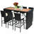 Henshaw 6 - Person Double Pedestal Dining Set