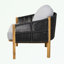Fauteuil club d'extérieur en bois avec coussin-1028582228