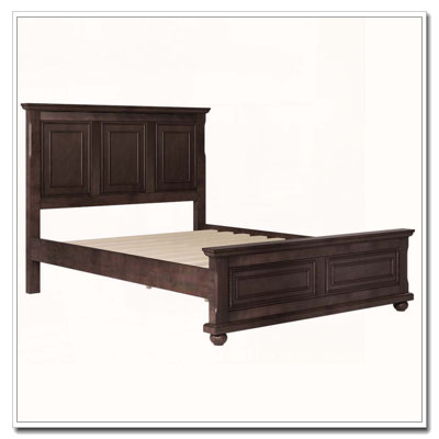 Structure de lit grand lit en pin traditionnel