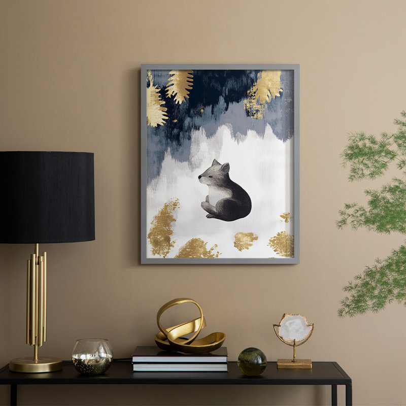 «Christmas Holiday», art encadré CLIII, bois massif, Gris, H 21 po x l 17 po