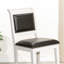 Tabouret de comptoir de 24 po en blanc antique, siège en cuir noir - et blanc élégant avec aggloméré pour créer une ambiance invitante-1472856151
