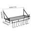 Metal Handcrafted Rectangle Wall Mounted Pot Rack-108781711