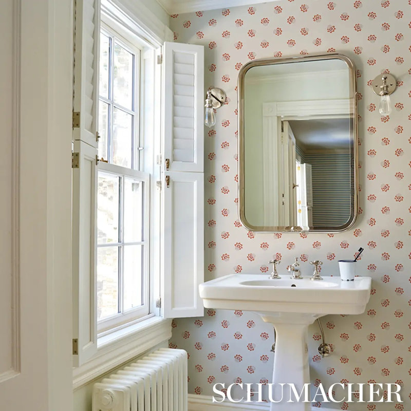 Auclair Floral Wallpaper, Red
