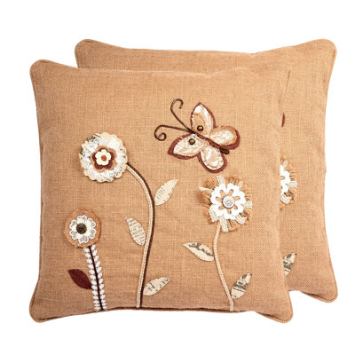 Nature Love Square Linen Pillow Cover