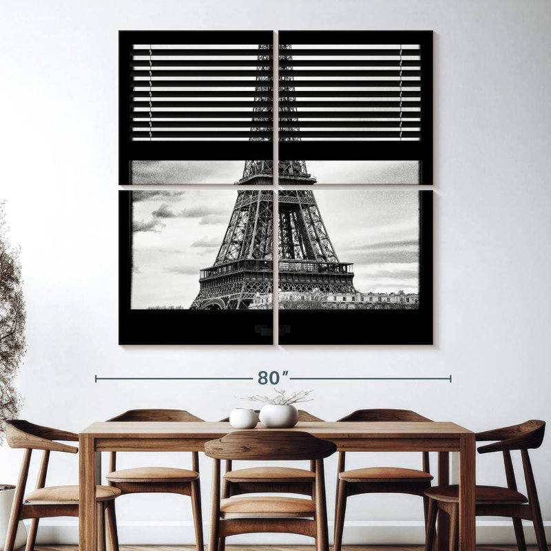 Nicci Eiffel Through The Blinds, 74" H x 74" W