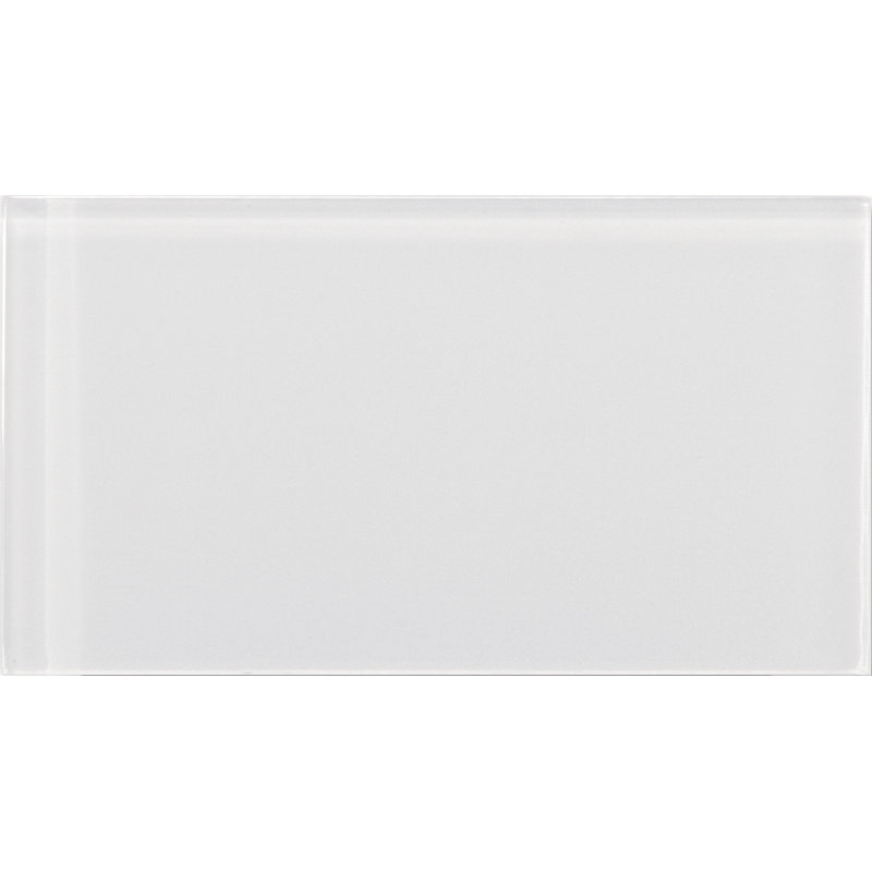 Lucente 3 in. x 6 in. Glossy Glass Wall Tile (8.42 sq. ft./Case), Blanc