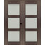 Double porte intérieure française à panneaux en verre manufacturé et en verre givré Avon 3 Lite-93068055-93068048-93068053