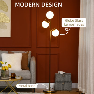 HOMCOM 3-Light Tree Floor Lamps