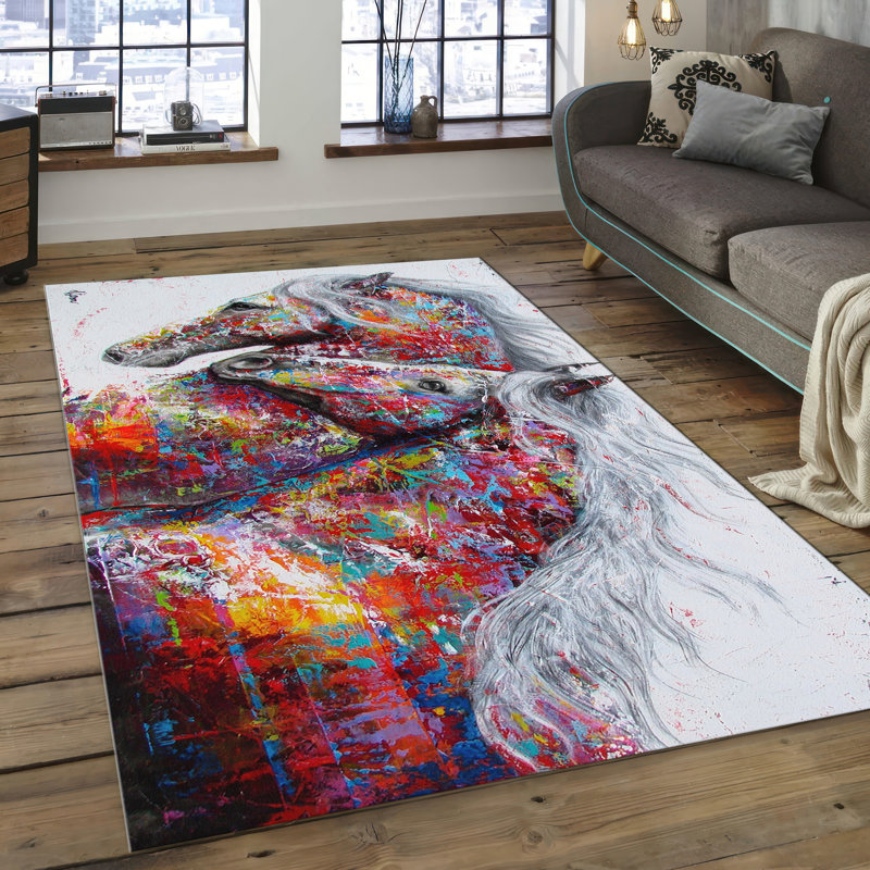 Oriental Style Non Woven Thin Printed Rug with Intricate Floral Design Perfect for Enhancing Your Home Decor