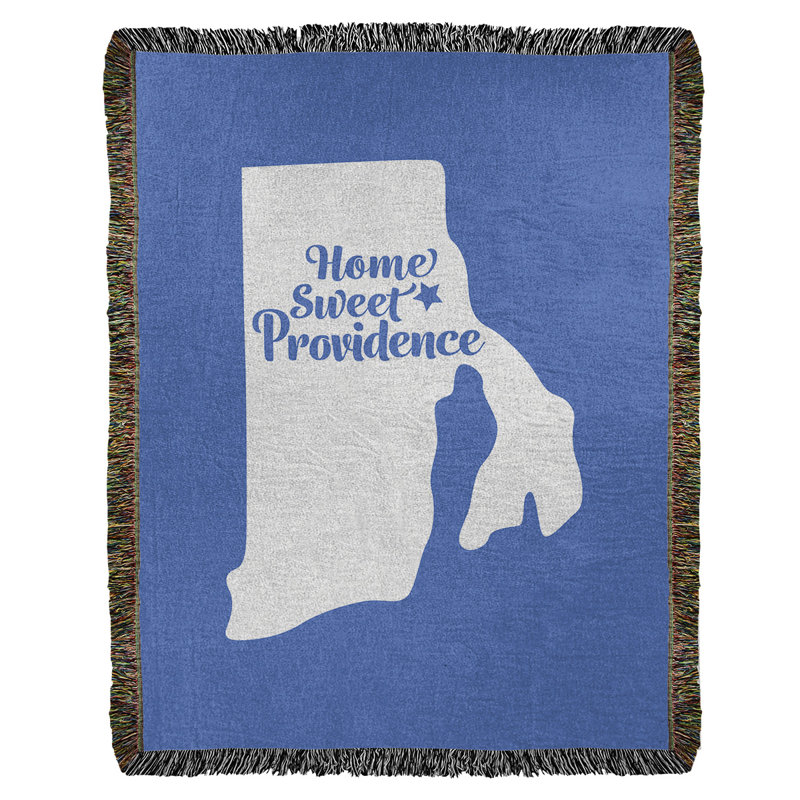 Hand Woven Throw Blanket, 60" W x 80" L, Blue