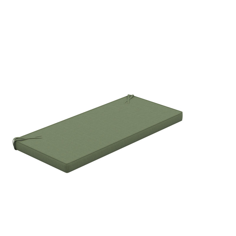 Sunbrella® Outdoor Bench Seat Cushion, Canvas Fern, 37" W x 17" D