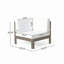 ensemble modulaire d'extérieur en bois avec coussins, blanc