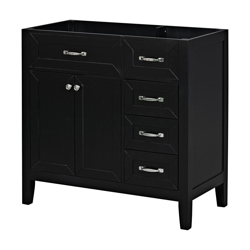 35.50'' Single Bathroom Vanity Base Only, Black