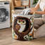 Plateau à dés en PU, panier à linge matelassé avec poignées, panier de rangement en tissu bohème, panier de rangement multifonctionnel et pliable-1372673403
