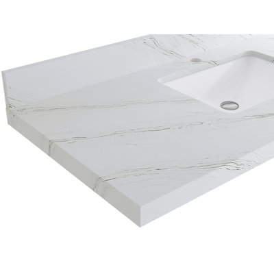 Atlanta White Oak Wood 42 In. W X 22 In. D Single Sink Bathroom Vanity With 2 In. Palissandro Quartz