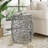 Frankie Aluminum Drum End Table-693689255